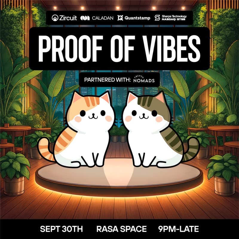 Cover Image for Zircuit x Quantstamp x Caladan x Sharps (Nasdaq: STSS) Present Proof of Vibes | TOKEN2049 Singapore