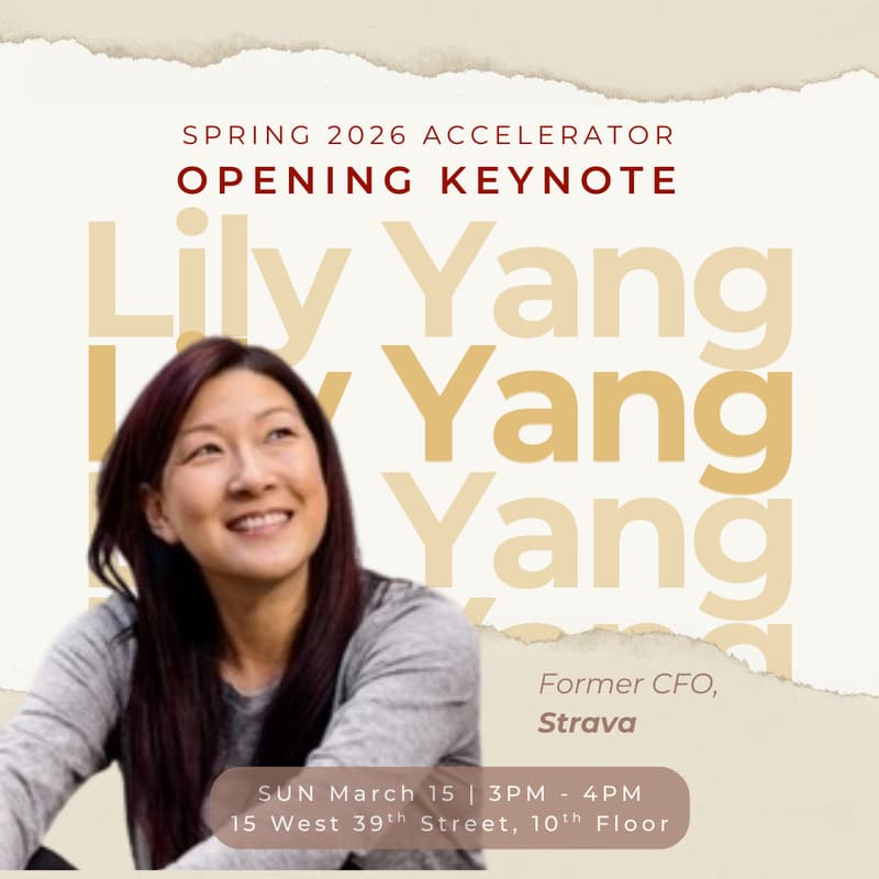Cover Image for Lunar Accel 2026 Opening Keynote: Lily Yang (Former CFO, Strava)