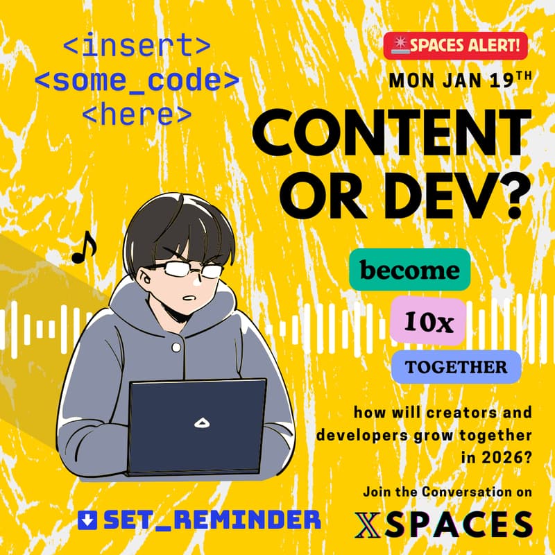 Cover Image for ๐๏ธ Content Creator ร Indie Developer = ๐