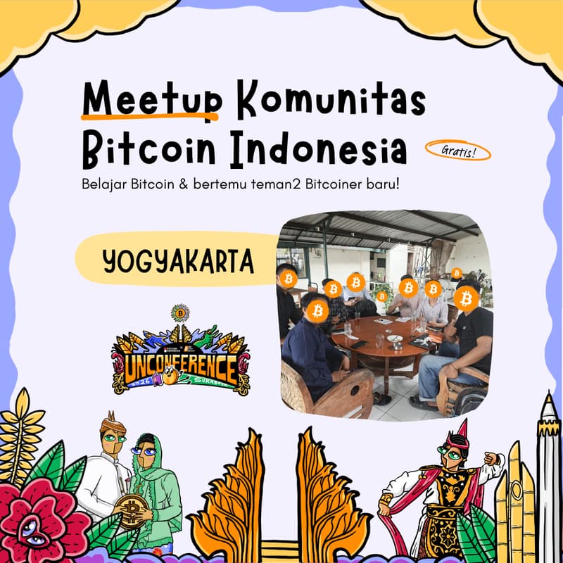 Cover Image for Bitcoin Indonesia Community Meetup Yogyakarta 01 Agustus 2026