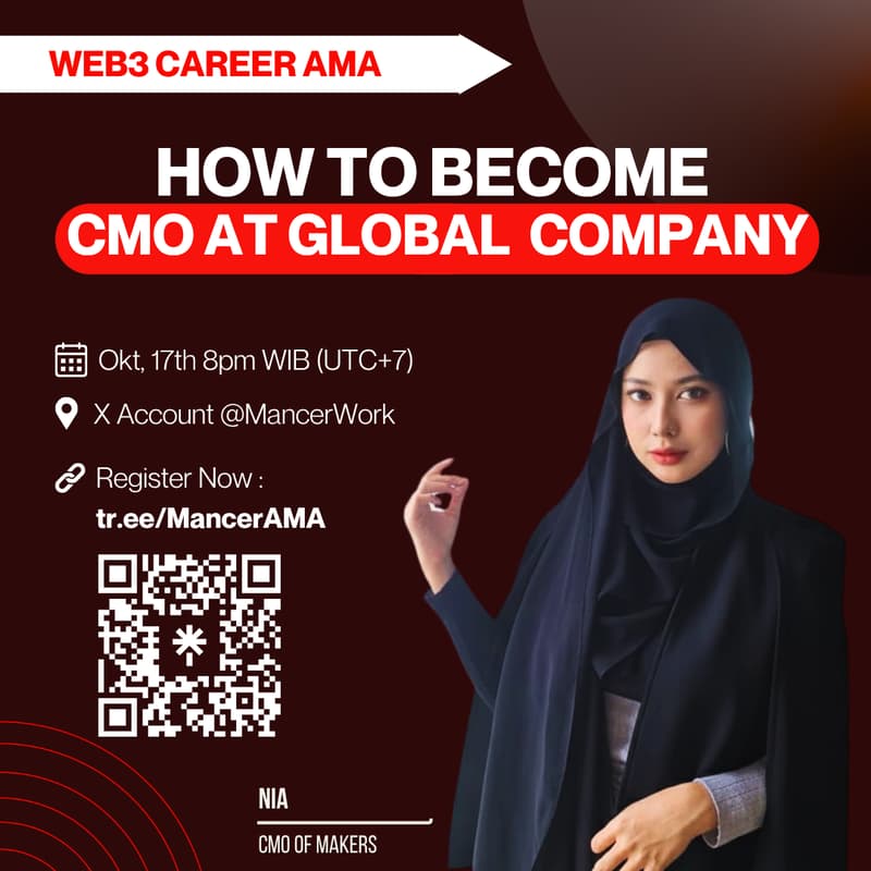 Cover Image for WEB3 CAREER AMA : HOW TO BECOME CMO AT GLOBAL COMPANY