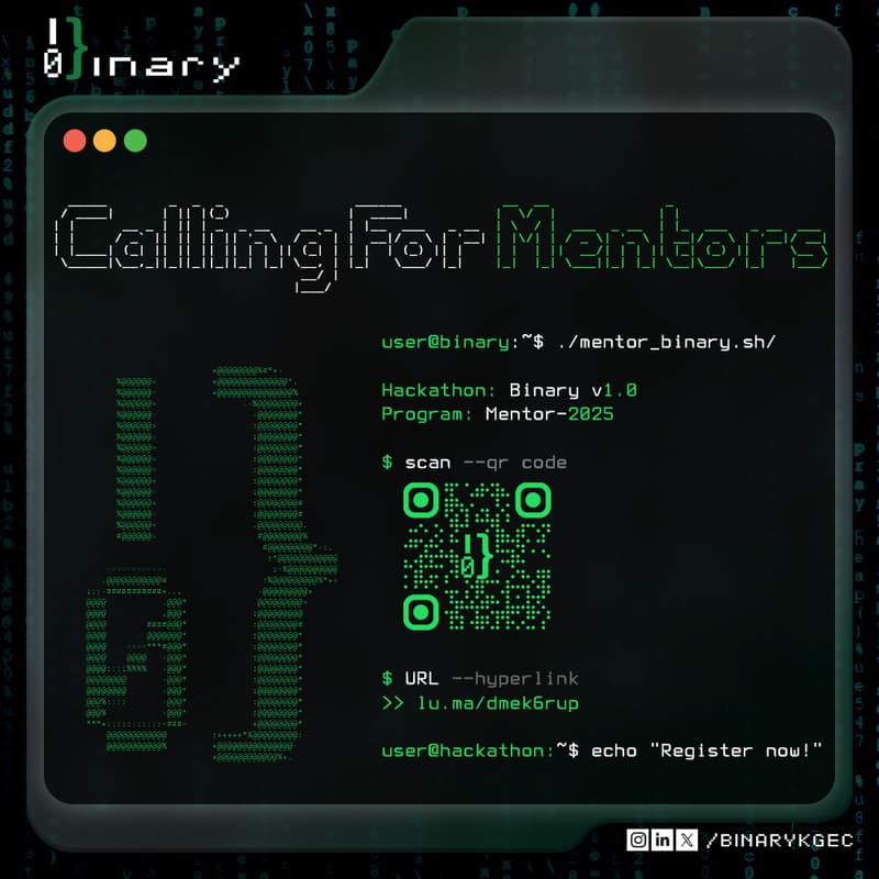 Cover Image for Binary Mentors Registration