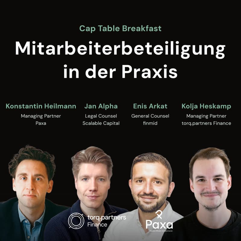 Cover Image for Cap Table Breakfast – Mitarbeiterbeteiligung in der Praxis