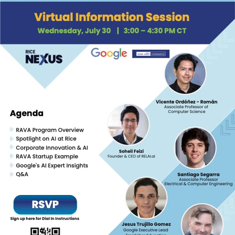Cover Image for Rice AI Venture Accelerator - Virtual Information Session