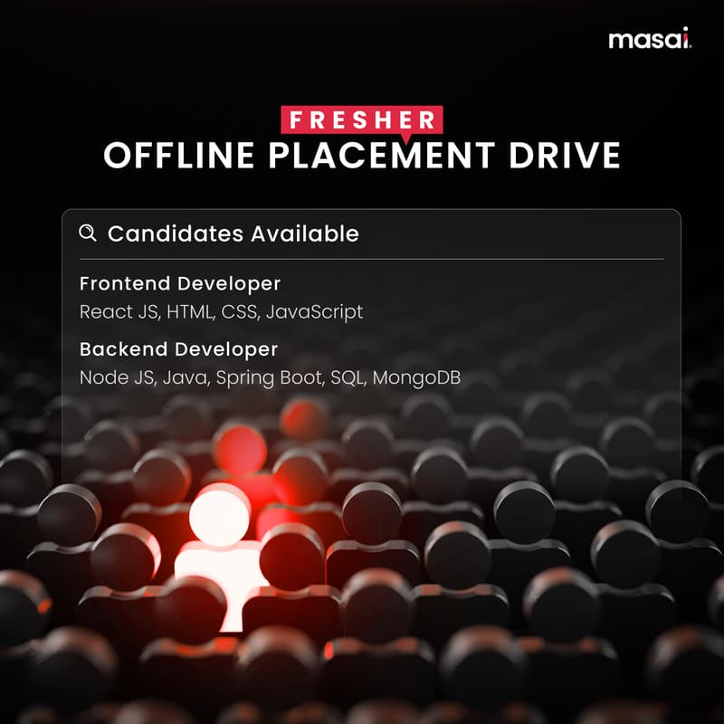 Cover Image for Masai Offline Placement Drive