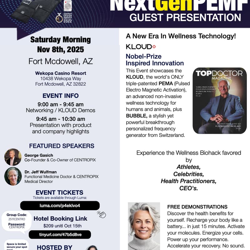 Cover Image for Centropix USA NextGenPEMF - Arizona Guest Presentation
