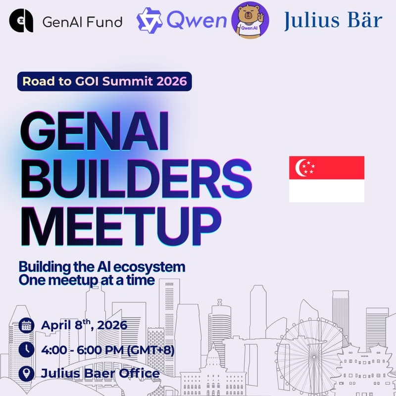 Cover Image for GenAI Builders Meetup - Singapore (ft. Qwen)