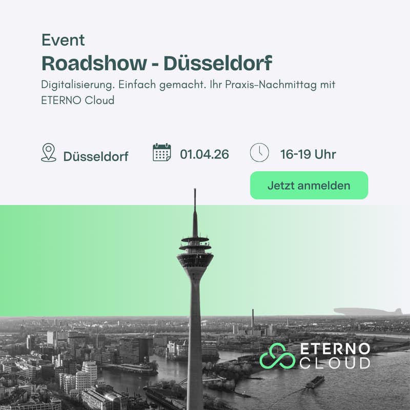 Cover Image for Digitalisierung. Einfach gemacht. Ihr Praxis-Nachmittag mit ETERNO Cloud in Düsseldorf