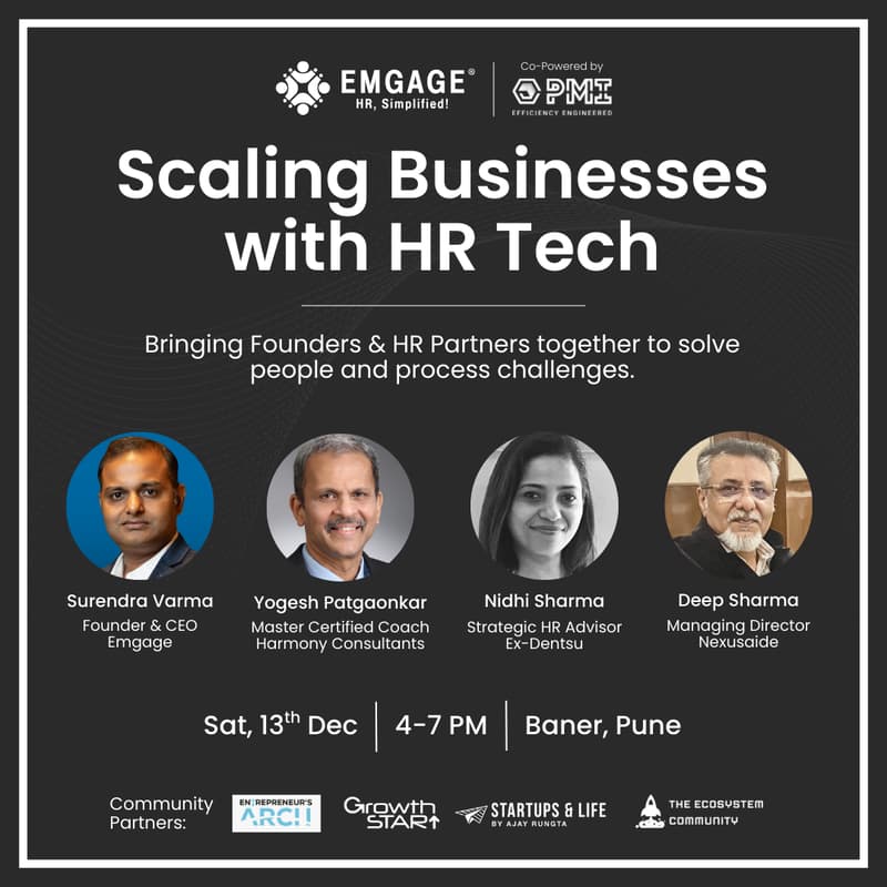 Cover Image for Scaling Businesses with HRTech - Pune Edition