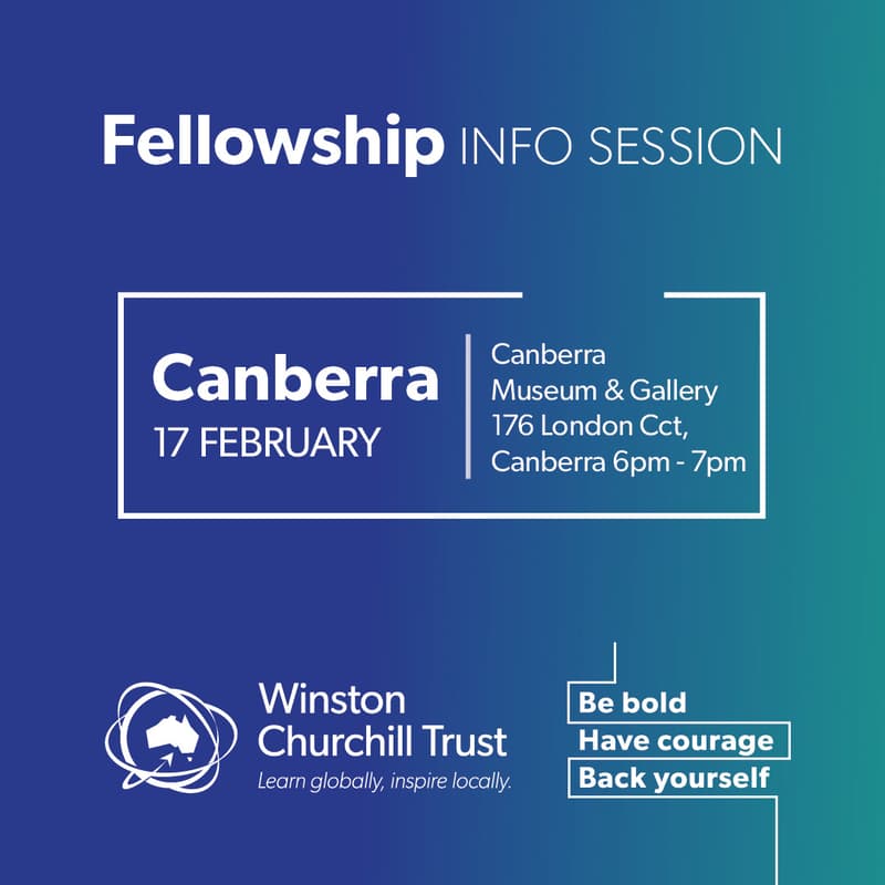 Cover Image for Churchill Fellowship information session: Canberra