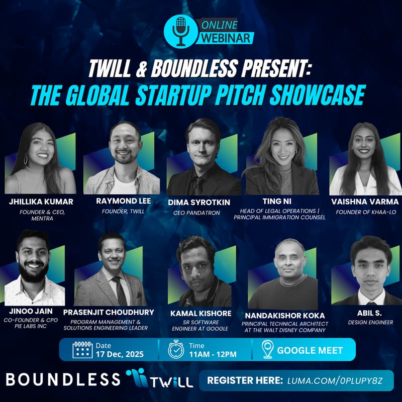 Cover Image for Twill & Boundless Present: The Global Startup Pitch Showcase