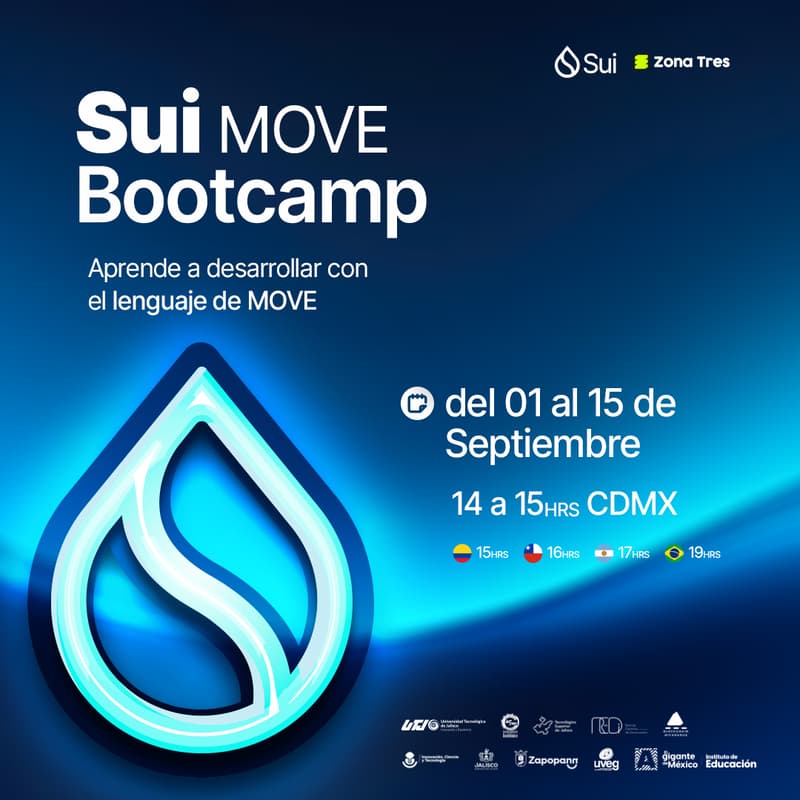Foto de portada de Sui Bootcamp l Edición septiembre Aguascalientes