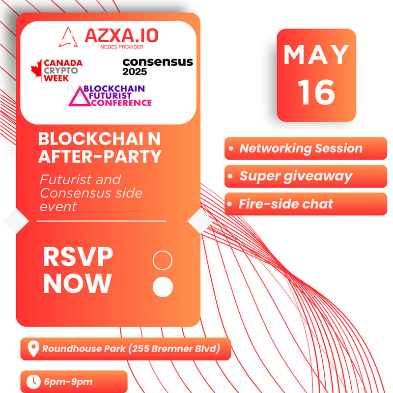 Cover Image for Blockchain After-party By AZXA.IO [Special Giveaway]