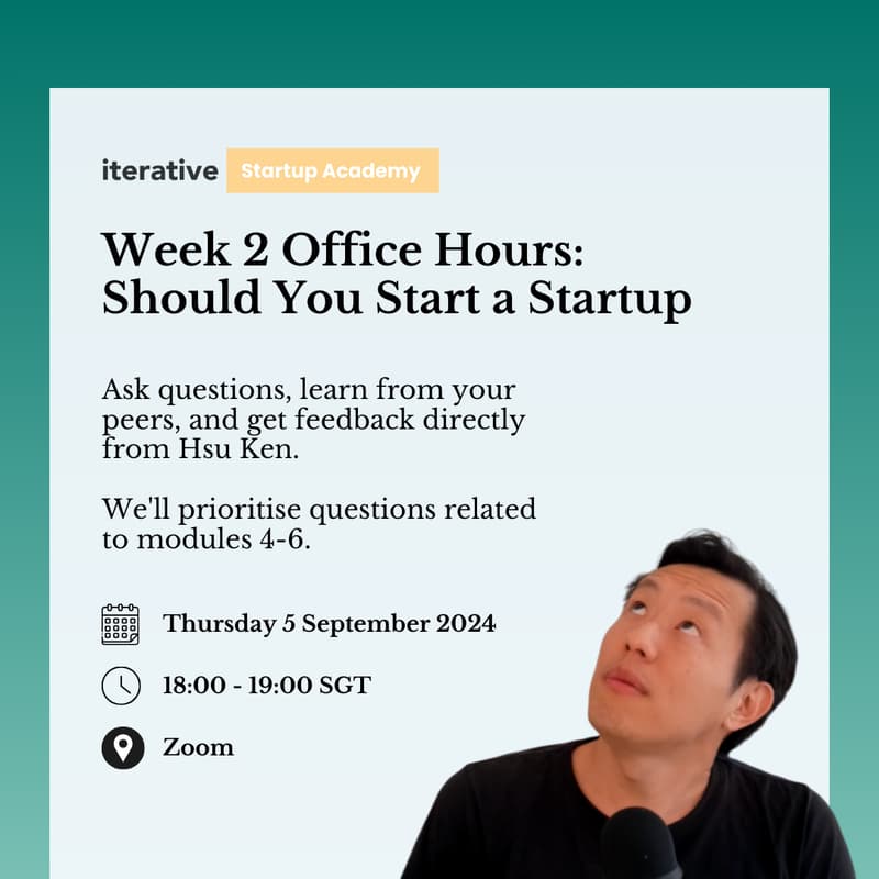 Cover Image for Week 2 Office Hours: Should You Start a Startup