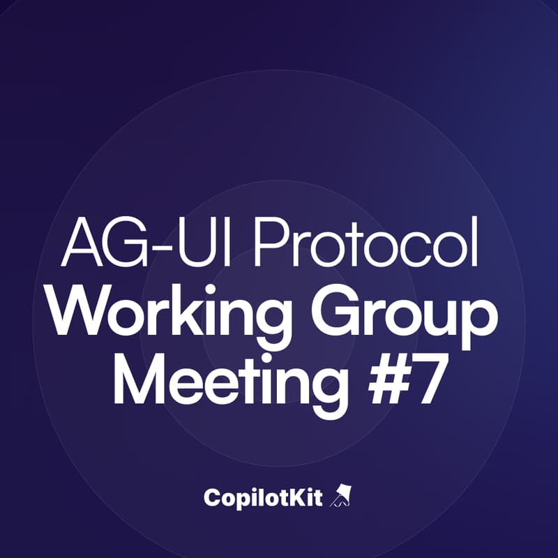 Cover Image for AG-UI Working Group #7