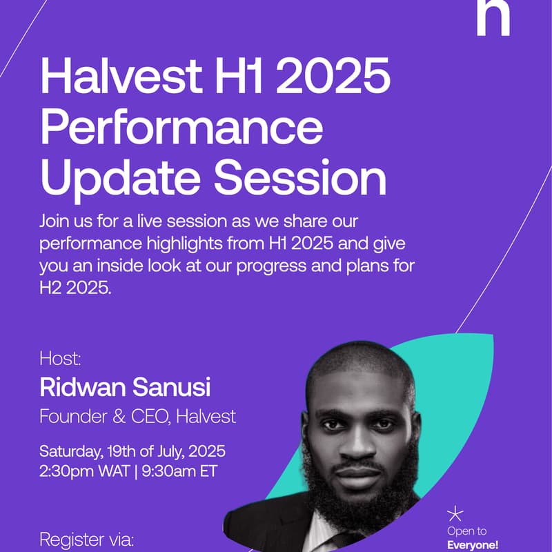 Cover Image for Halvest H1 2025 Performace Update Session