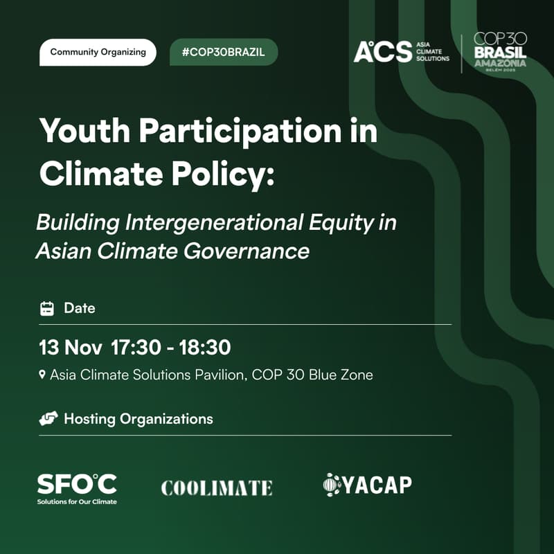Cover Image for Youth Participation in Climate Policy: Building Intergenerational Equity in Asian Climate Governance
