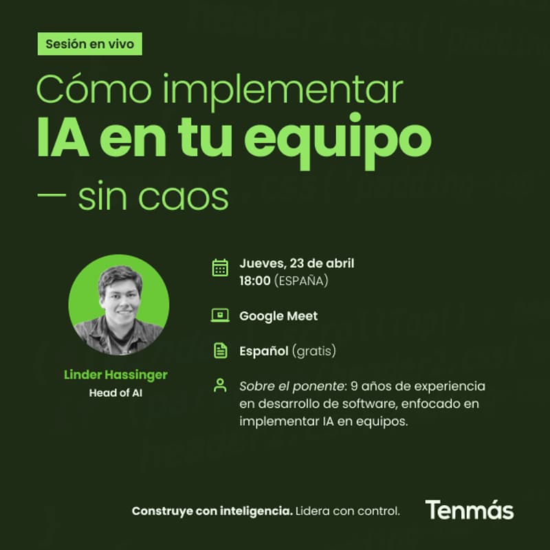 Cover Image for Cómo implementar IA en tu equipo — sin caos