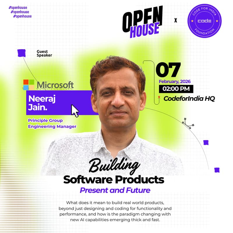 Cover Image for Open House @ Code For India