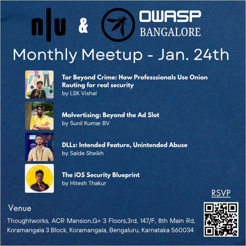 Cover Image for Null/OWASP Combined Meet - Bangalore | 24th January 2026