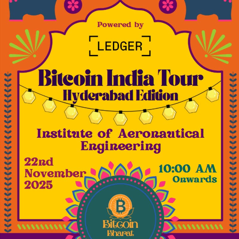 Cover Image for Bitcoin India Tour- Hyderabad Edition