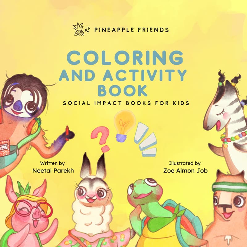 Cover Image for [Virtual Launch] Pineapple Friends Coloring and Activity Book (Series Book 4!)