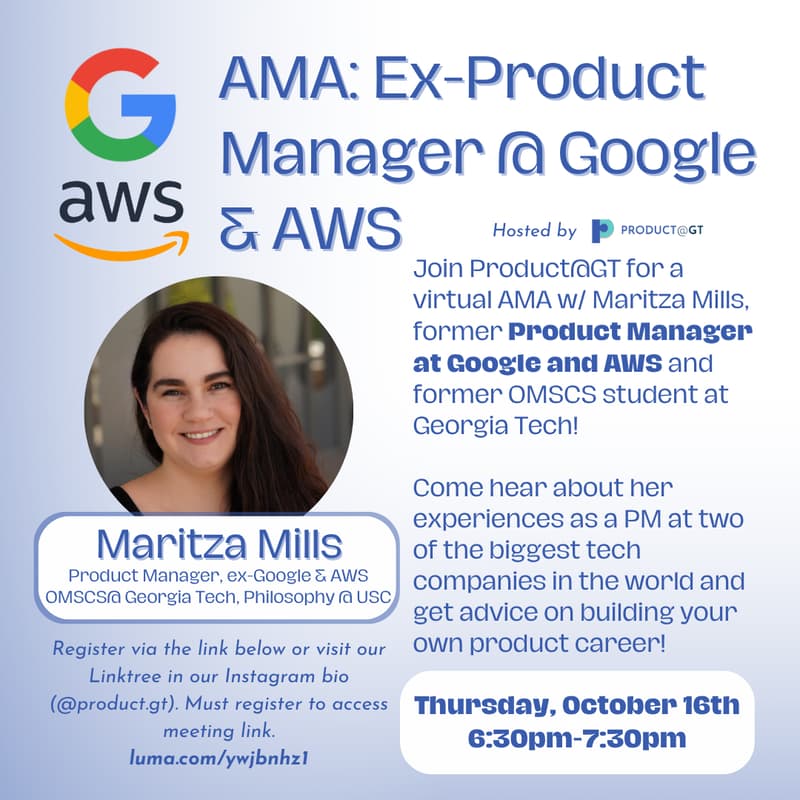 Cover Image for Product@GT AMA: Product Manager, Ex-Google & AWS