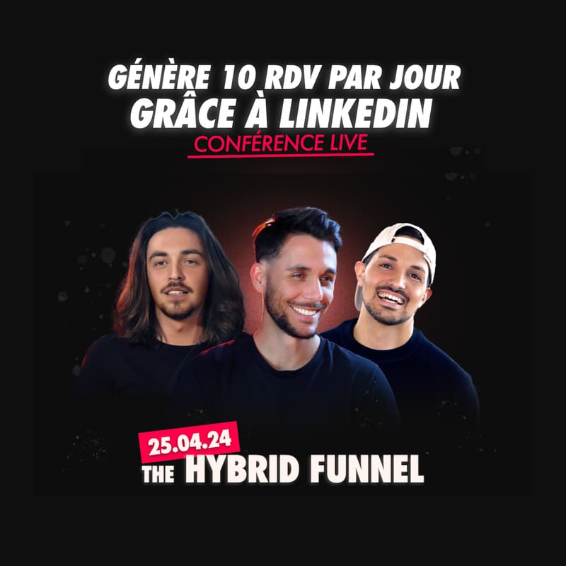 Image de couverture pour Hybrid Funnel - Générer 5 à 10 RDV qualifiés par semaine grâce à LinkedIn.