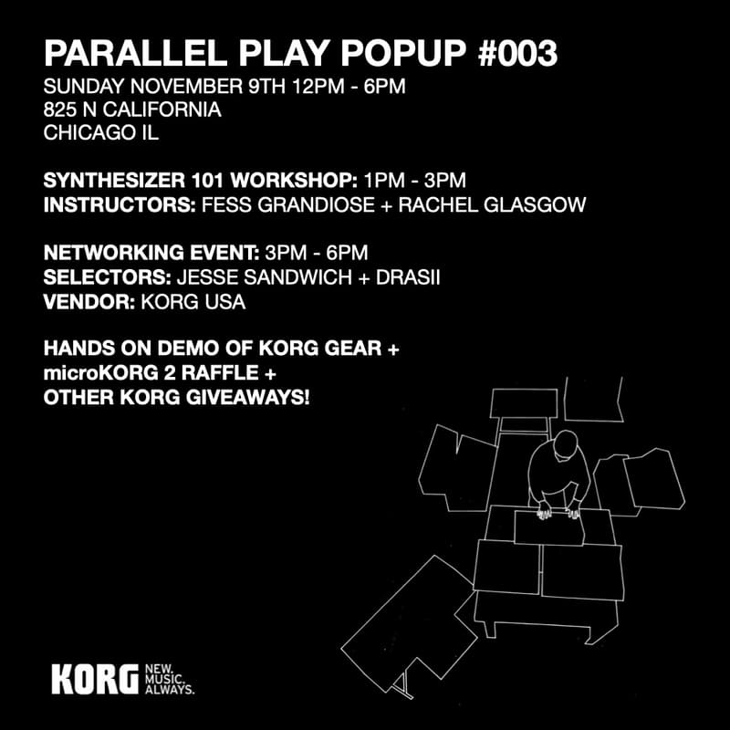 Cover Image for Parallel Play Pop Up #003 Synthesizer 101 Workshop w/ KORG USA