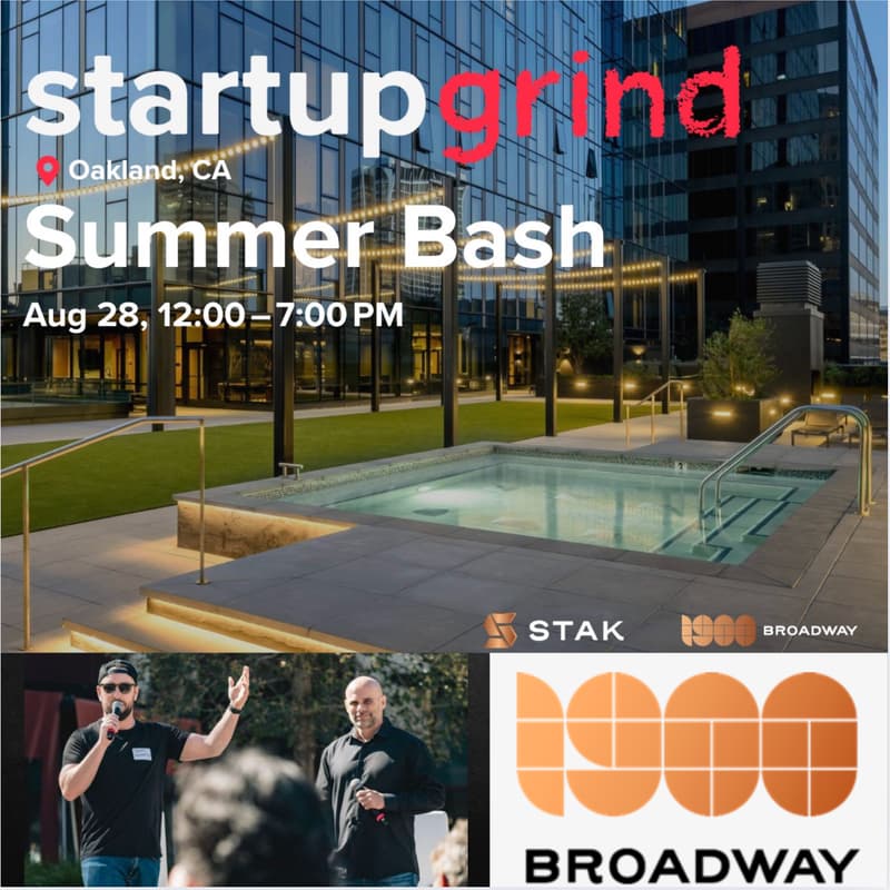 Cover Image for Startup Grind Oakland Chapter & STAK Ventures Summer Bash - Launch Party