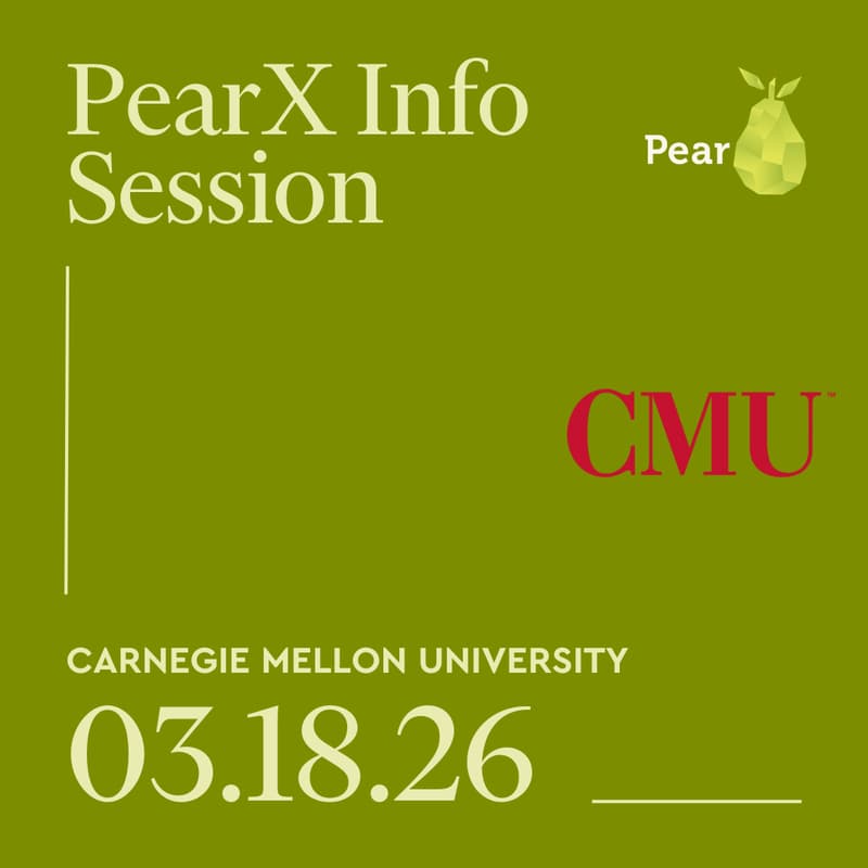 Cover Image for PearX Info Session + Founder Fireside (CMU)