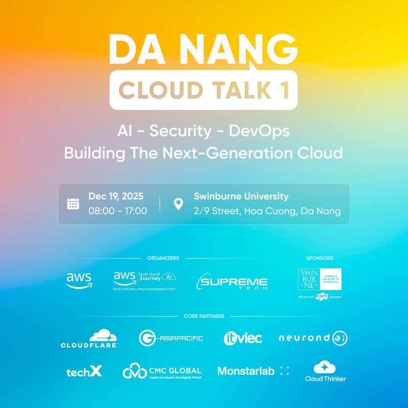 Cover Image for Da Nang Cloud Talk #1: AI, Security & DevOps — Building the Next-Gen Cloud