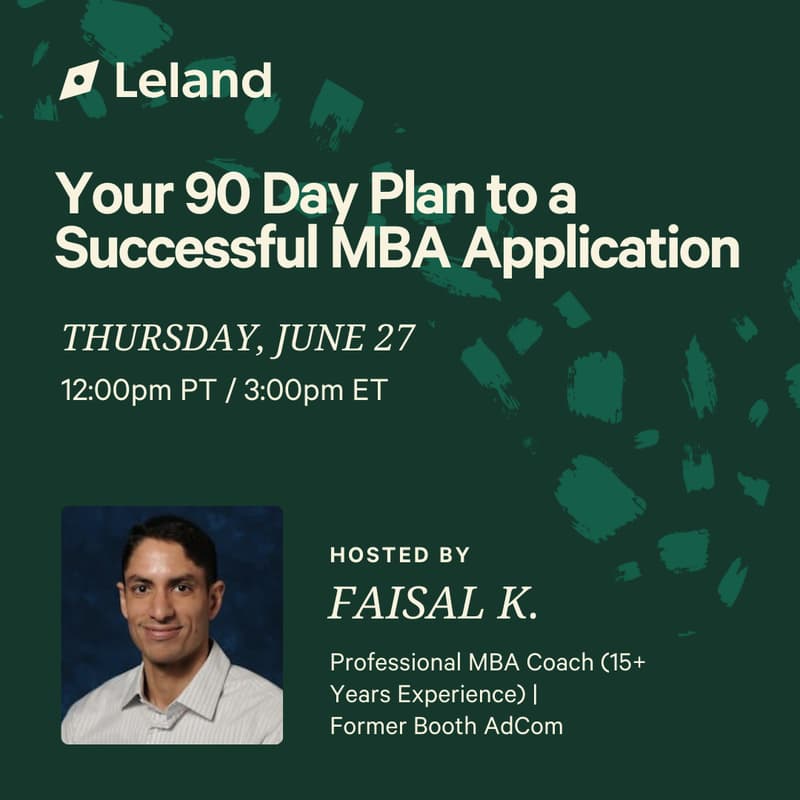 Cover Image for Your 90 Day Plan to a Successful MBA Application