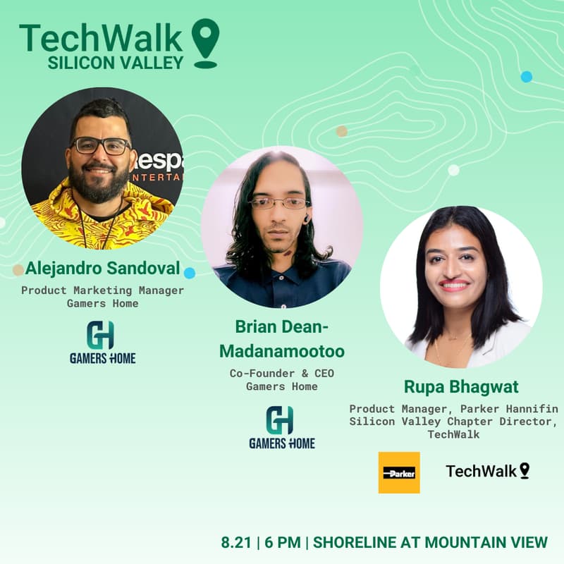 Cover Image for TechWalk Silicon Valley w/ Co-Hosts Alejandro, Brian, and Rupa
