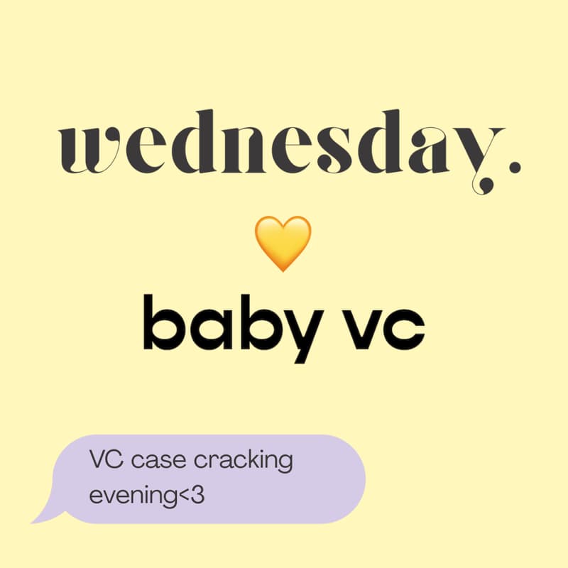 Cover Image for Case Cracking Evening: babyvc x wednesday. community
