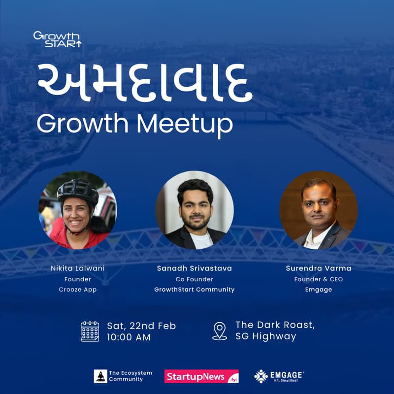 Cover Image for Ahmedabad Growth Meetup by GrowthStart