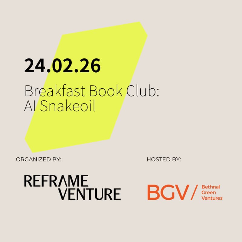 Cover Image for Reframe Venture x BGV: AI Snakeoil Bookclub