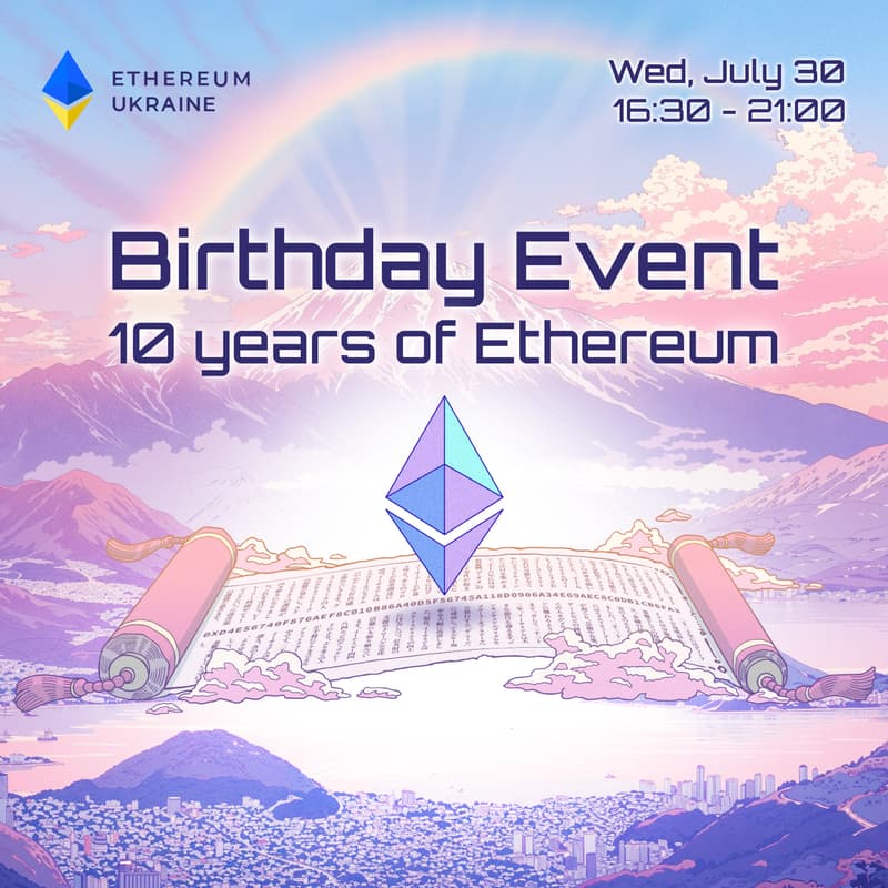 Cover Image for Ethereum Birthday - 10 Years of Ethereum