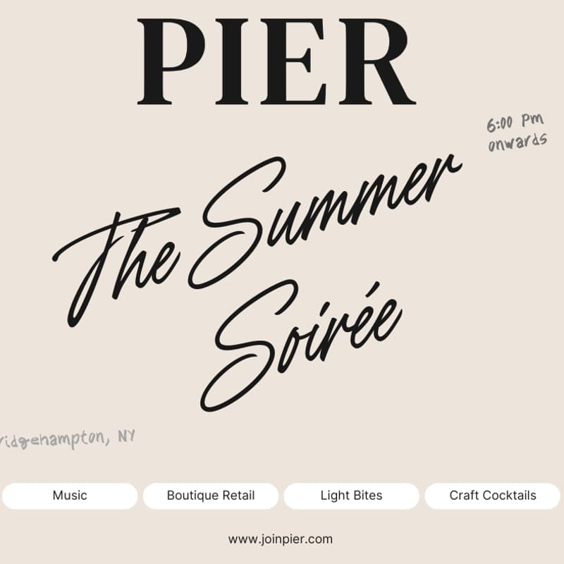 Cover Image for PIER Soirée; out East
