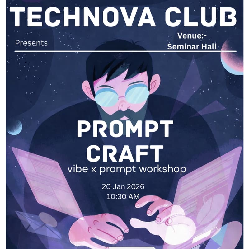 Cover Image for PROMPT CRAFT : Prompt Engineering + Vibe Coding Workshop