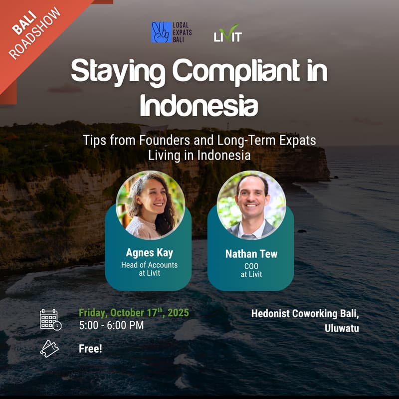 Cover Image for Staying Compliant In Indonesia: Tips from Founders and Long-Term Expats Living in Indonesia (Uluwatu Session)