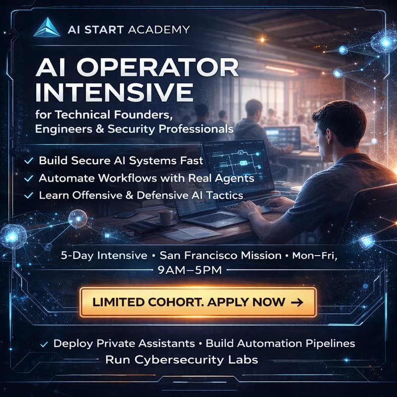 Cover Image for AI Operator Intensive: 5-Day Workshop For Founders, Entrepreneurs, Students & Professionals. (In-Person & Online)