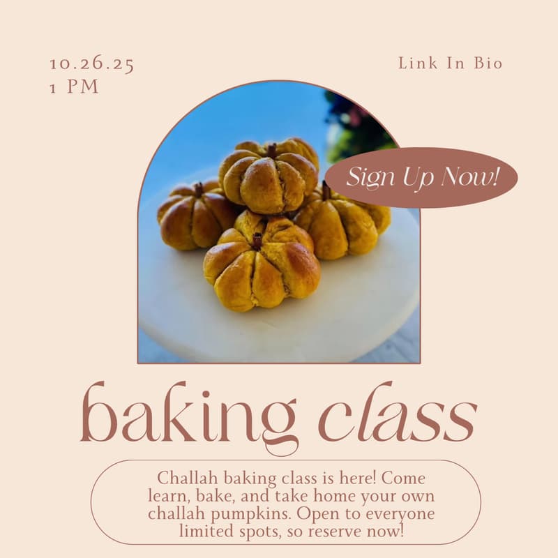 Cover Image for Challah-Ween Baking Class