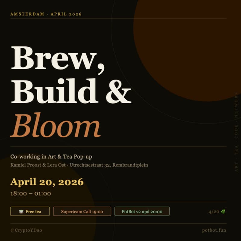 Cover Image for Co-working in POP-UP Tea Place with POTBOT and Solana