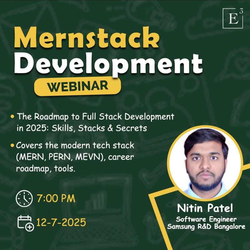Cover Image for Webinar by Nitin Patel (Samsung R&D, Banglore)