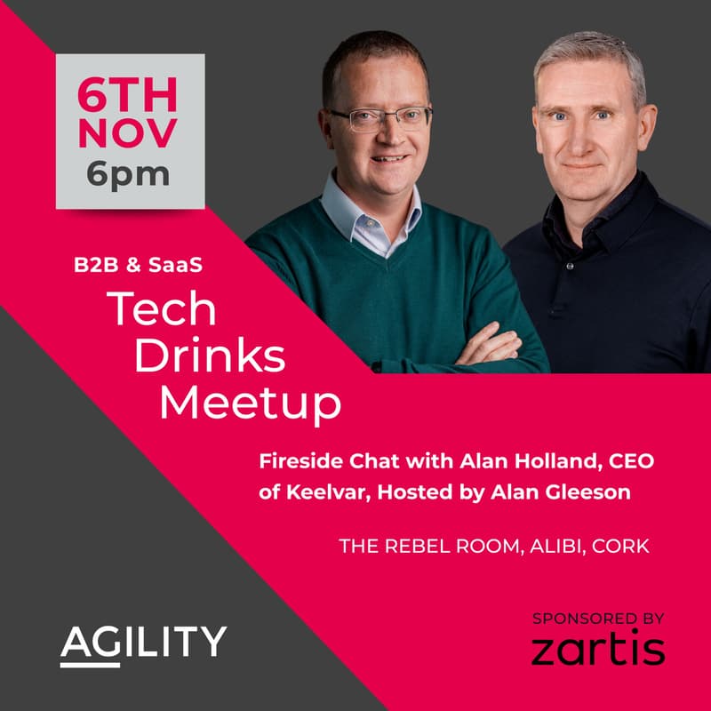 Cover Image for B2B & SaaS - Tech Drinks Meetup - The Alibi Bar, Cork @ 6PM November 6th, 2025 : Sponsored by Zartis