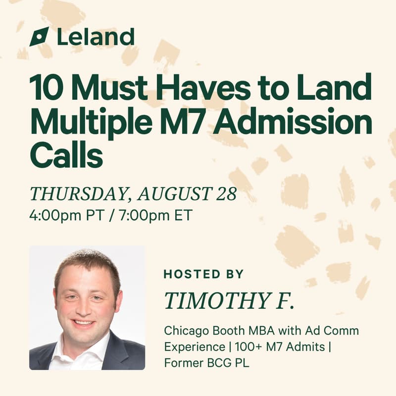 Cover Image for 10 Must Haves to Land Multiple M7 Admission Calls