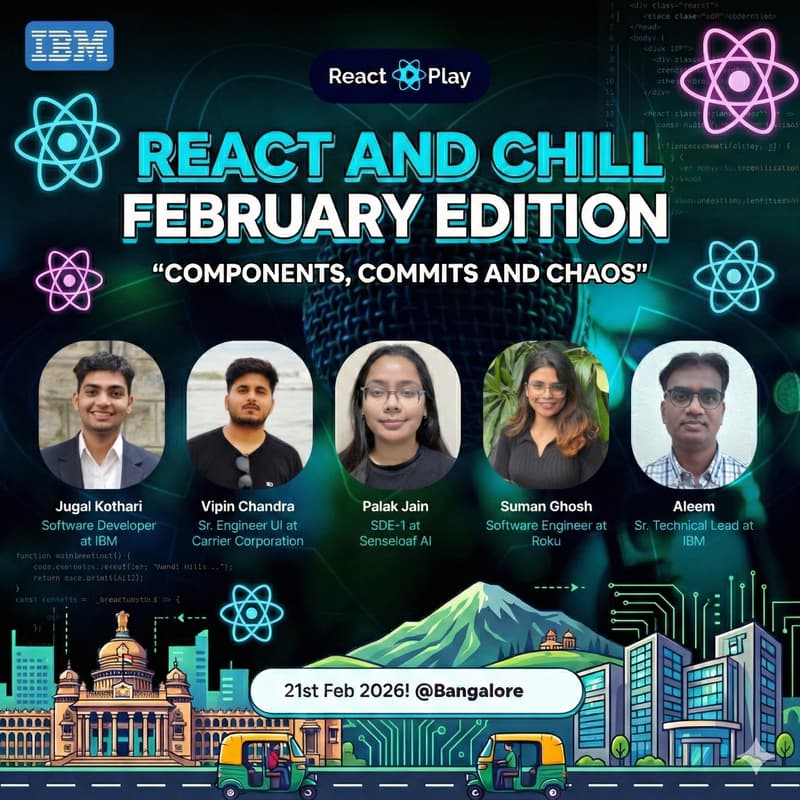 Cover Image for React and Chill - February Meetup - 21st Edition