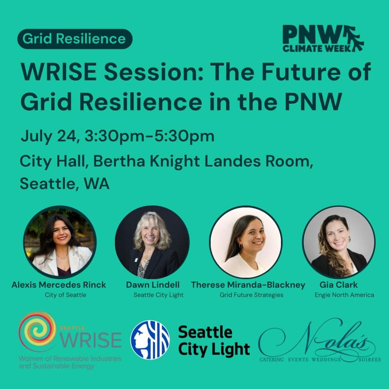 Cover Image for WRISE Panel & Networking Session: The Future of Grid Resilience in the PNW