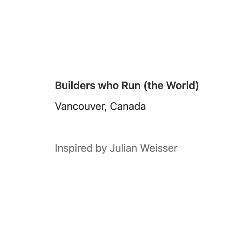 Cover Image for Builders who Run #1